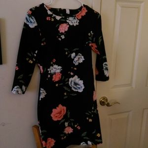 Old Navy Black Floral Dress